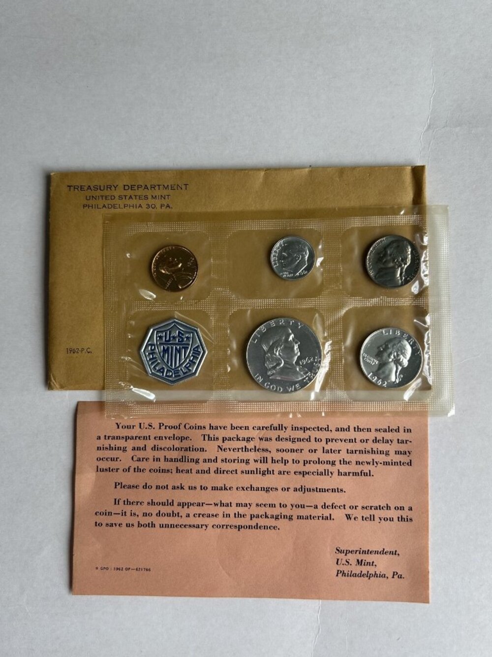 1962-US Mint Proof Set - 90% Silver - Original Packaging